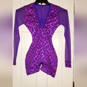 Bartender dancer Exotic outfit S metallic purple